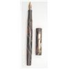 Image 1 : A Mabie Todd & Co Swan black and gold mosaic celluloid leverless pen with no.2 nib (see illustrat...