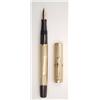 Image 1 : A Watermans 9ct gold 52 engine turned with lever filler, 9ct gold clip and no.2 nib, hallmarked f...