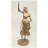 Image 1 : A gilt bronze statuette, playfully poised lady, on moulded circular base, 2ft.11ins. £350-450...