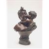 Image 1 : A late 19th century bronze entitled 'Genitrix' of a child kissing its' mother on the cheek, signe...