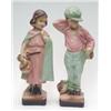 Image 1 : A pair of painted composition figures, boy with guitar, girl with violin, 17ins £100-150...