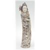 Image 1 : A large early 20th century signed Japanese ivory figure of a Lohan, deeply relief carved in long...
