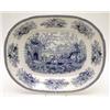 Image 1 : A Dixon & Co blue and white earthenware meat plate printed with Oriental Sports pattern, 16.5ins....