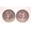 Image 1 : A pair of late 19th century Vienna chargers painted with scenes from Lohengrin and Gotterdammerun...