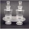 Image 1 : A Lalique Bougeuil pattern oil and vinegar bottle set, 6ins £100-150...