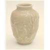 Image 1 : An unusual Rookwood beige glaze vase decorated with underglaze relief carved Mexican motifs of fi...