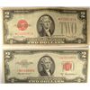 Image 1 : 1928 $2 US NOTE "STAR" & 1953 $2 US NOTE "STAR"