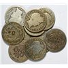 Image 1 : 10 DIFFERENT BARBER DIMES (08-O,08-S,09,09-D,09-O,09-S,10,10-D,10-S,11) AG-GOOD