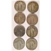 Image 1 : 8 DIFFERENT STANDING LIBERTY QUARTERS (17-1, 17-D 1, 18-S,20,24,25,26,27) AG-