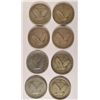Image 2 : 8 DIFFERENT STANDING LIBERTY QUARTERS (17-1, 17-D 1, 18-S,20,24,25,26,27) AG-