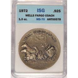 1972 WELL FARGO COACH .925 1.3 OZT