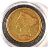 Image 1 : 1849-C $5 GOLD LIBERTY VF+