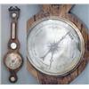 Image 1 : An early Victorian rosewood wheel barometer with swan neck pediment and silvered dials, 3ft.1in....