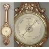 Image 1 : An early Victorian rosewood wheel barometer by J.W. Carrew, dated 1848, with engraved and silvere...