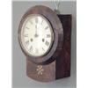 Image 1 : A late 19th century rosewood veneered wall clock with printed dial and inlaid brass roundel to tr...