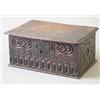 Image 1 : An 18th century carved oak rectangular bible box (later lid), 1ft.7ins. £750-1000...