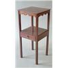Image 1 : A George III mahogany 2 tier washstand, the square top over undertier with single drawer on squar...
