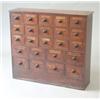 Image 1 : An early 19th century mahogany apothecary chest with an arrangement of 23 titled drawers with tur...