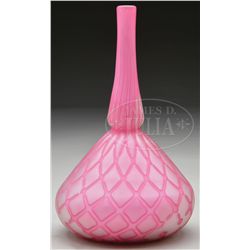 MT. WASHINGTON SATIN GLASS DQ VASE.
