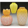 Image 1 : THREE SATIN GLASS VASES.