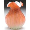Image 1 : SATIN GLASS ZIPPER VASE.