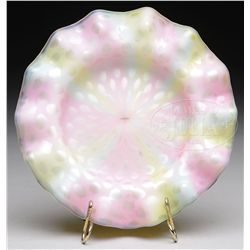 RAINBOW SATIN GLASS PLATE.