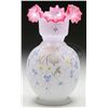 Image 1 : DECORATED BRISTOL GLASS VASE.
