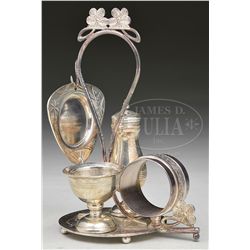 PAIRPOINT 5PC SILVER-PLATE SET.