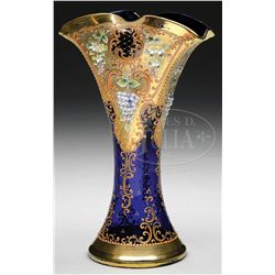MOSER DECORATED VASE.