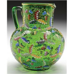 MOSER DECORATED PITCHER.