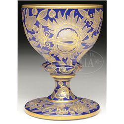 ENGRAVED & ENAMELED CHALICE.
