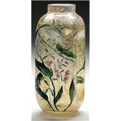MOSER DECORATED VASE.