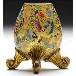MOSER DECORATED VASE.