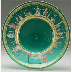 MOSER DECORATED PLATE.