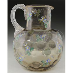 MOSER ART GLASS PITCHER.