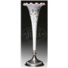 Image 2 : DECORATED ENGLISH TRUMPET VASE.