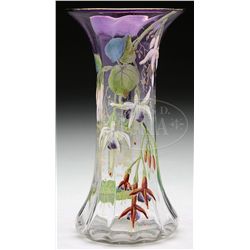 MT. JOYE ENAMELED VASE.