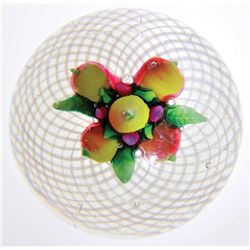 NEW ENGLAND FRUIT BOUQUET PAPERWEIGHT.