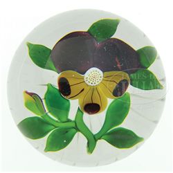 ANTIQUE BACCARAT PANSY PAPERWEIGHT.