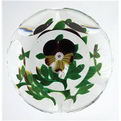 ANTIQUE BACCARAT PANSY PAPERWEIGHT.