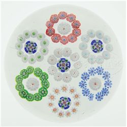 ANTIQUE BACCARAT CIRCLETS PAPERWEIGHT.