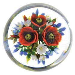RICK AYOTTE FLORAL BOUQUET PAPERWEIGHT.