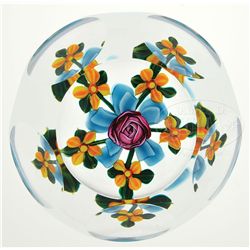 RAY BANFORD FLORAL PAPERWEIGHT.