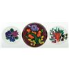Image 1 : THREE KEN ROSENFELD PAPERWEIGHTS.