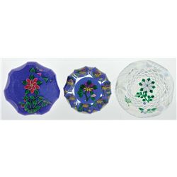 THREE BANFORD PAPERWEIGHTS.