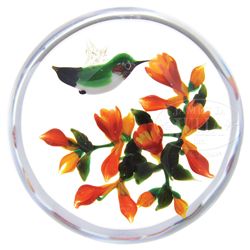 RICK AYOTTE HUMMINGBIRD PAPERWEIGHT.