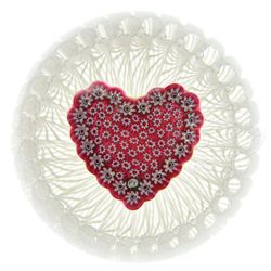 PAUL YSART HEART PAPERWEIGHT.