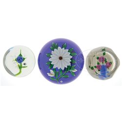 THREE BANFORD PAPERWEIGHTS.