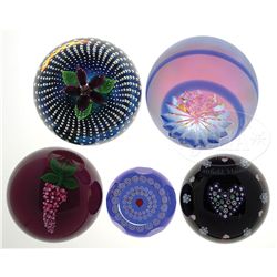 FIVE SCOTTISH PAPERWEIGHTS.