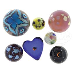 SEVEN SALAZAR & LUNDBERG PAPERWEIGHTS.